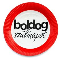   Sebességkorlátozó Boldog Szülinapot tányér, 6 db/csomag