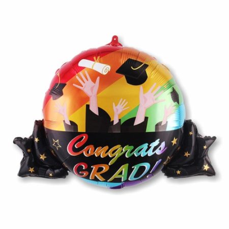 63 cm-es színes ballagás fólia lufi