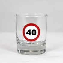 Sebességkorlátozó 40-es whiskey-s pohár