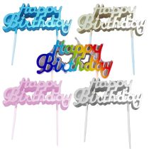 Happy Birthday tortagyertya - ezüst