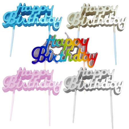 Happy Birthday tortagyertya - ezüst