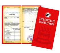 Bizonyítvány - 80. Születésnapi bizonyítvány