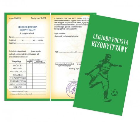 Legjobb Focista bizonyítvány Legjobb Focista bizonyítvány