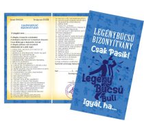 Legénybúcsú csak pasik bizonyítvány