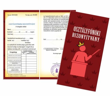 Osztályfőnök bizonyítvány