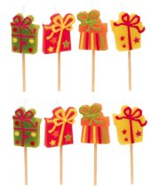 Ajándék mini tortagyertya, 8 db-os