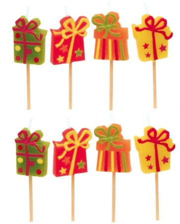 Ajándék mini tortagyertya, 8 db-os