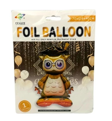 Ballagó bagoly fólia lufi 70*11640 cm - levegővel fújható