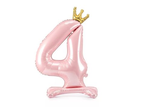 4-es álló szám fólia lufi rózsaszín 4-es álló szám fólia lufi rózsaszín