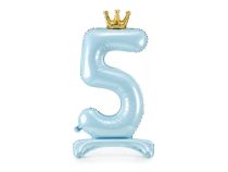 5-ös álló szám fólia lufi világoskék
