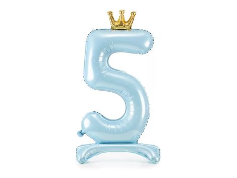 5-ös álló szám fólia lufi világoskék 5-ös álló szám fólia lufi világoskék
