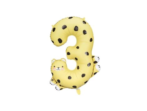 75 cm-es 3-as leopárd fólia szám lufi 75 cm-es 3-as leopárd fólia szám lufi