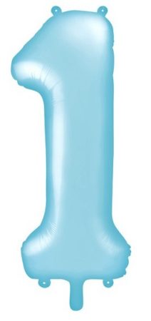 86 cm-es 1-es babakék számos fólia lufi 86 cm-es 1-es babakék számos fólia lufi