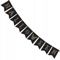 Halloween felirat fekete, arany betűkkel, 2,5 m