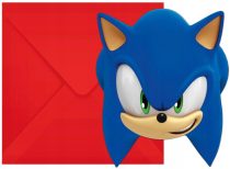 Sonic a sündisznó Party meghívó 6/csomag