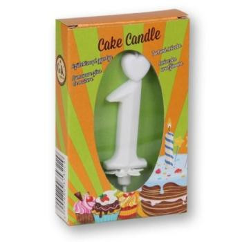 Számgyertya fehér - 1