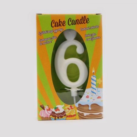 Számgyertya fehér - 6