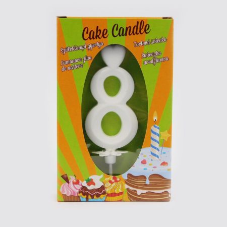 Számgyertya fehér - 8