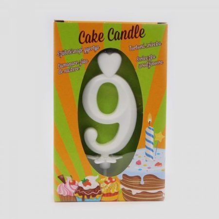 Számgyertya fehér - 9