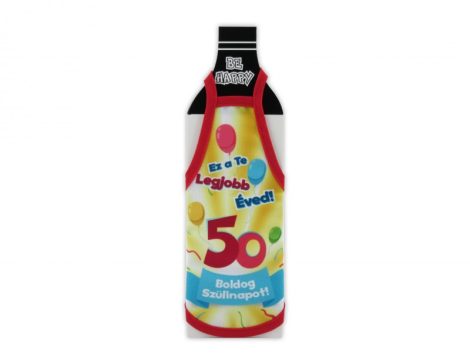 Üvegkötény színes Boldog 50. Szülinapot! Üvegkötény színes Boldog 50. Szülinapot!