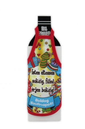 Üvegkötény Boldog Szülinapot, kék Üvegkötény Boldog Szülinapot, kék