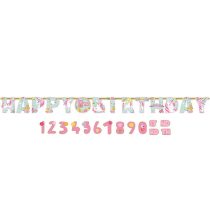 Unikornis Happy Birthday felirat
