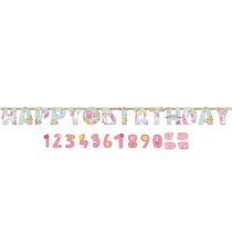 Unikornis Happy Birthday felirat