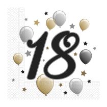 18-as számos elegáns szalvéta, 20 db/csomag