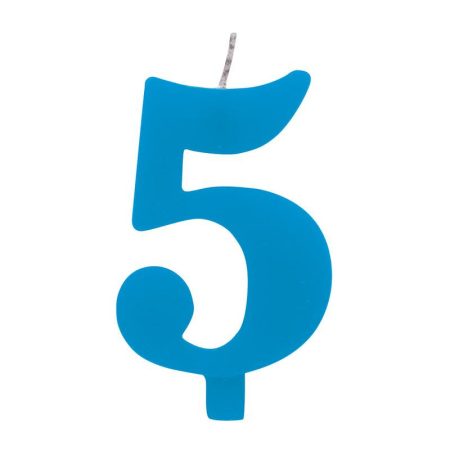 5-ös csillagszórós kék számgyertya