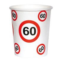 Sebességkorlátozó 60-as szülinapi pohár, 6 db/csomag