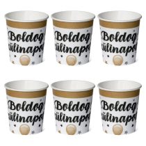 Boldog Szülinapot! elegáns papírpohár, 6 db/csomag