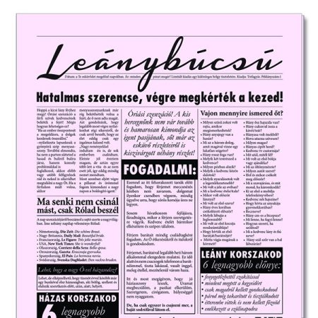 Vicces újság lánybúcsúra