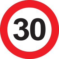 30-as sebességkorlátozó tábla