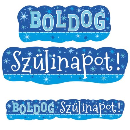 Kék Boldog Szülinapot banner