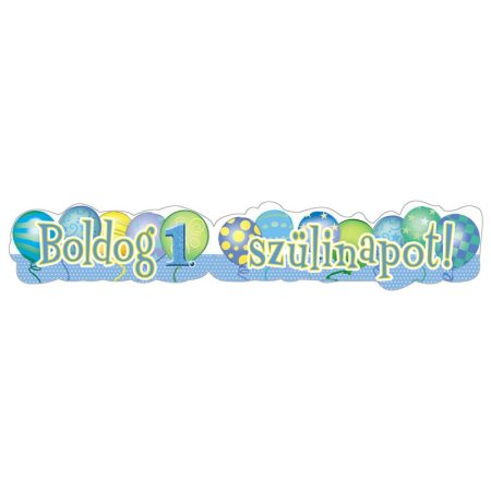 Boldog 1. Szülinapot! kék banner Boldog 1. Szülinapot! kék banner