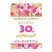Boldog 30. Születésnapot! rózsaszín konfettis üveg cimke, 2 db/csomag