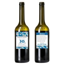   Boldog 30. Születésnapot! kék konfettis üveg cimke, 2 db/csomag