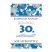 Boldog 30. Születésnapot! kék konfettis üveg cimke, 2 db/csomag