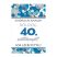 Boldog 40. Születésnapot! kék konfettis üveg cimke, 2 db/csomag