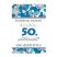 Boldog 50. Születésnapot! kék konfettis üveg cimke, 2 db/csomag