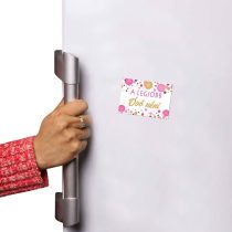   A Legjobb Óvó néni rózsaszín pasztell konfettis hűtőmágnes