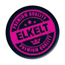Elkelt kitűző, fekete-rózsaszín