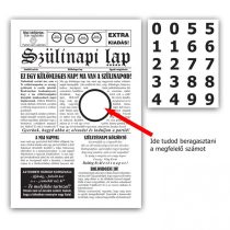 Szülinapi újság számozható