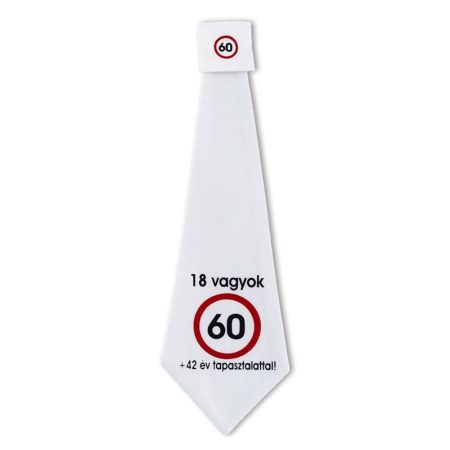 Nem vagyok 60... Sebességkorlátozó születésnapi számos nyakkendő