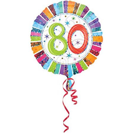 46 cm-es színes hologramos 80-as fólia lufi