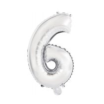 41 cm-es levegős ezüst szám fólia lufi - 6