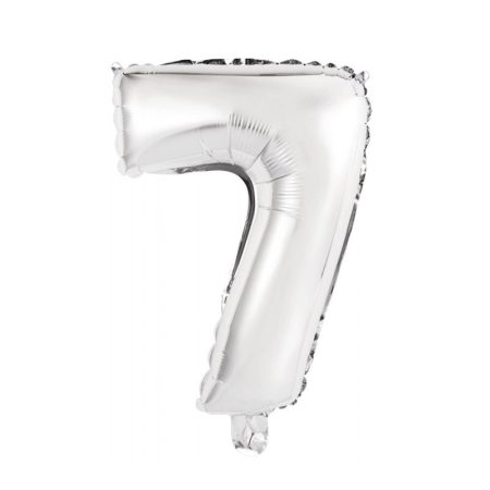 41 cm-es levegős ezüst szám fólia lufi - 7