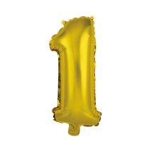 41 cm-es levegős arany szám fólia lufi - 1