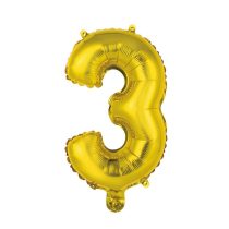41 cm-es levegős arany szám fólia lufi - 3