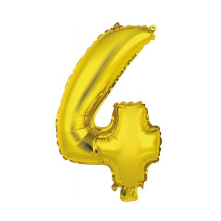 41 cm-es levegős arany szám fólia lufi - 4